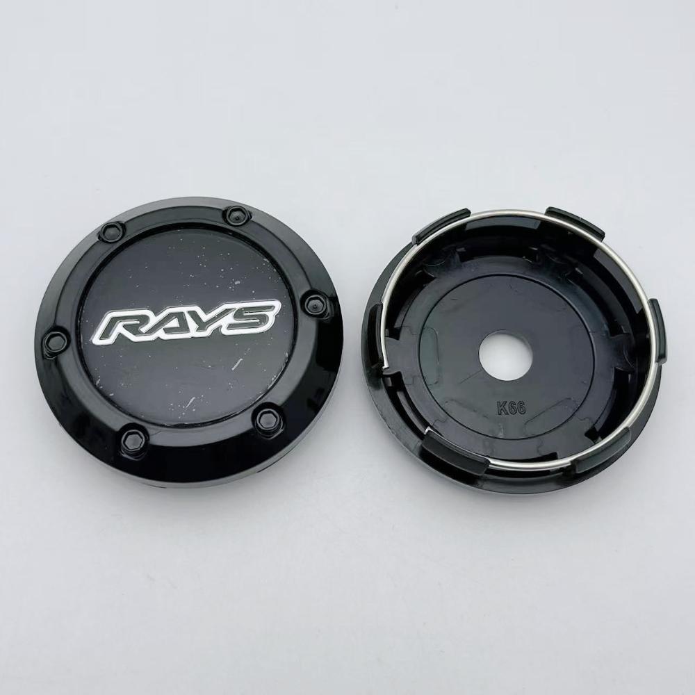 4pcs 66mm 62mm Car Wheel Center Caps With RAYS Logo Emblem Badge Wheel Hub Center Dust Cover Rim Hubcaps Car Styling Accessories