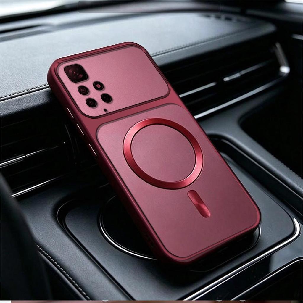 Metallic MagSafe Casing for Xiaomi Redmi 10 2022 Luxury Large Lens Protection Case