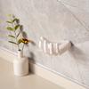 Hexagonal Resin Hand-shaped Soap Dish Holder Multifunctional Wall Hanging Hook Storage Traceless Home Organization Rack Bathroom Supplies