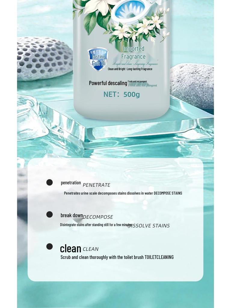 Jiemeifen Camellia Toilet Bowl Cleaner 500g - Stain Remover & Descaler [Buy 1 Get 6]