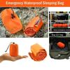 4-teiliger Notfallschlafsack, Nylontasche mit Überlebenspfeife + Notfalldecke + Karabiner, Outdoor, Wander- & Campingausrüstung