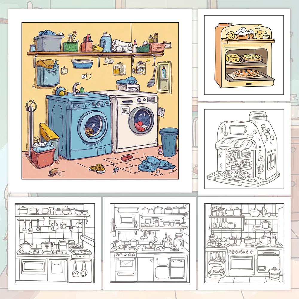 1 buc, Carte de colorat drăguță - Carte de colorat pentru adolescenți - 30 de coli, 8,3x 8,3 inci, Eliberare de stres pentru adulți, Zi de naștere, Cadou pentru petrecerea de sărbători