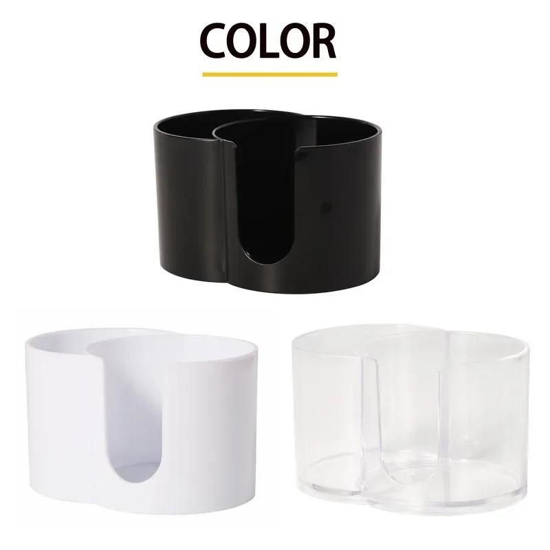 Acrylic Storage Box Bathroom Jar Makeup Organizer Cotton Round Pad Holder Cotton Swab Box Holder Dispenser Organizer Jar