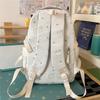 Cute Bear Print Backpack for Girls Teenagers Large Capacity School Bag Lightweight Student Rucksack