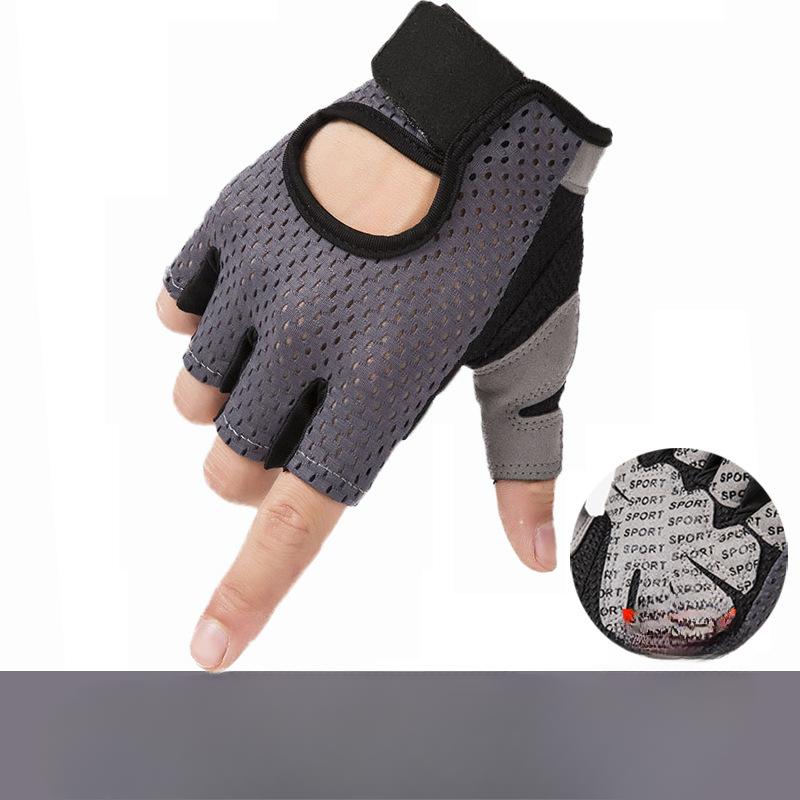 Half Finger Gloves for Men and Women Outdoor Mountaineering Thin Breathable Mesh Shock Absorbing and Sun Protection Training Cycling Gloves