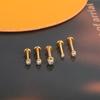 1pcs ASTM F136 Titanium Labret Piercing 2/3/4/5mm Zircon Ear Cartilage Tragus Lobe Helix Stud Earrings Piercings Body Jewelry