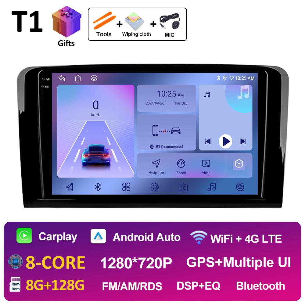 Player Radio Video Multimedia Auto Android 14 Pentru Mercedes Benz CLASS ML W164 Wireless Carplay Ventilator Răcire DSP Stereo Accesorii