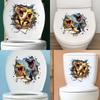 Simulated Wall-breaking Dinosaur Bathroom Toilet Toilet Beautification and Decoration Stickers