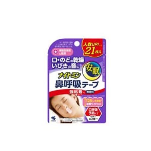 

Kobayashi Pharmaceutical Nightmin Nasal Breathing Tape, Strong Adhesive Type (21 sheets per pack) x 10