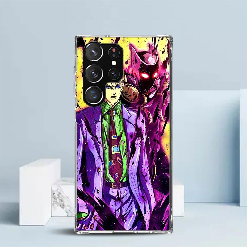 JoJo Kira Yoshikage Killer Queen Soft Cover for Samsung Galaxy S25 Edge S26 S24 S23 Ultra Phone Case S22 S21 Plus S20 FE Print P
