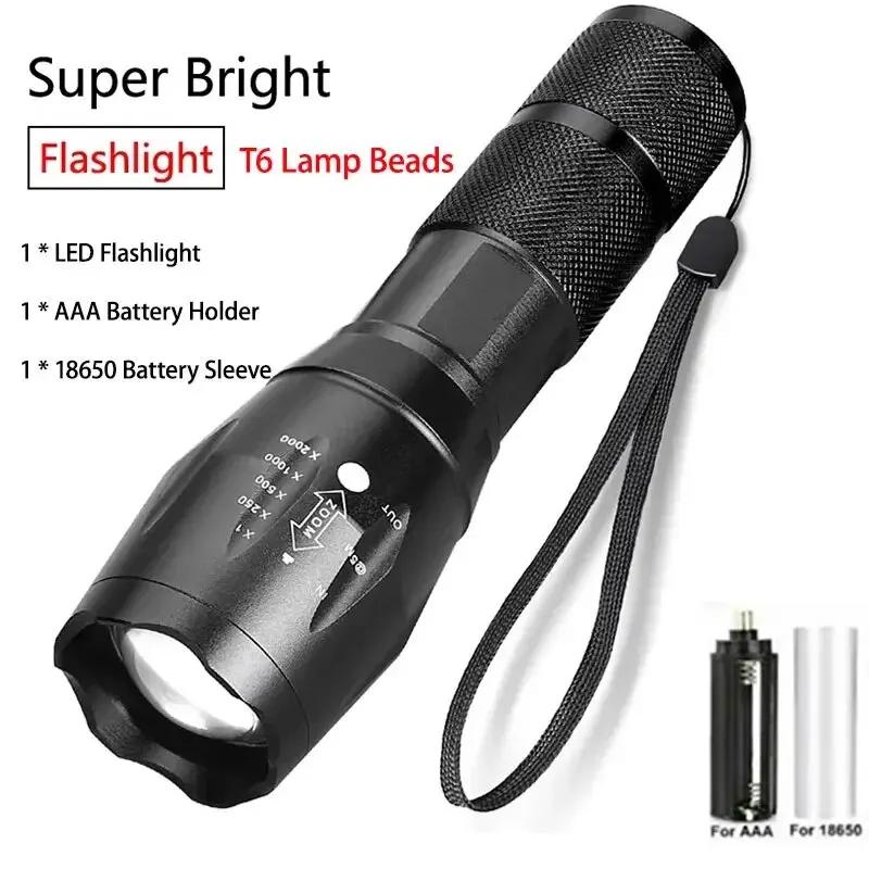 Portable Rechargeable Zoom LED Flashlight XP-G Q5 Mini Flash Light Torch Lantern 3 Lighting Modes Camping Lamp