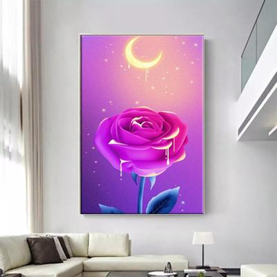 5D DIY Teemandimaal Roosad Roosid ja Kuulilled Ristpistes Komplekt Mosaiik Teemanttikkimine Roos Täis Ümar/Ruudukujuline Puur Kodu Kaunistus