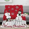 Christmas snowman theme Printed Blanket for Sofa Travel Camping Living Room Office Conditioning Blanket for All Seasons Gifts