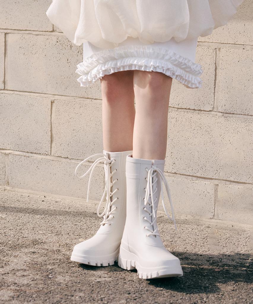Rockfish Weatherwear Platform Laceup Rain Boots Middle - 3 Colors