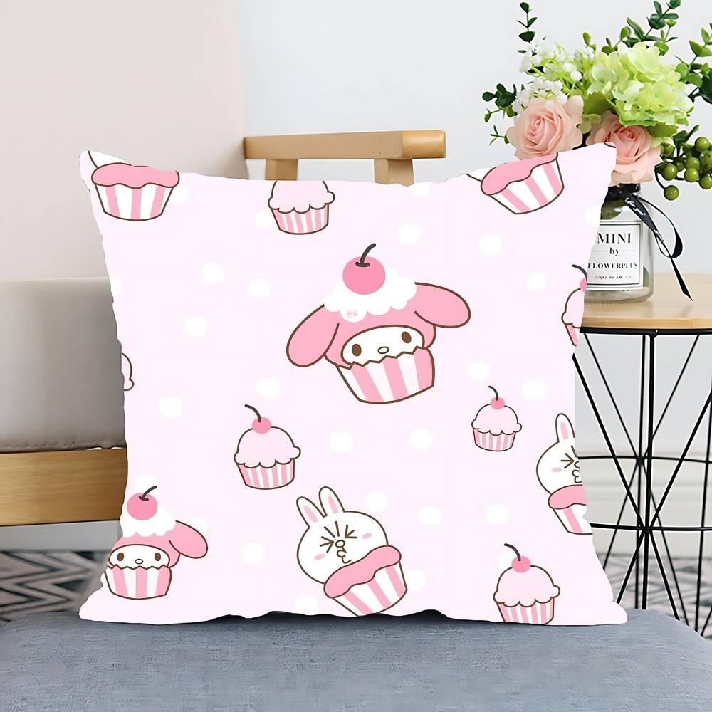 S-Sario M-My M-Melody Pillow Case Cushion Cover Polyester Pillowcase Decorative Sofa Cushion Pillowcase Home Decor