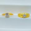 Chic Gold Plated Brass Couple Rings Featuring Stunning S For Occasions Romantic
