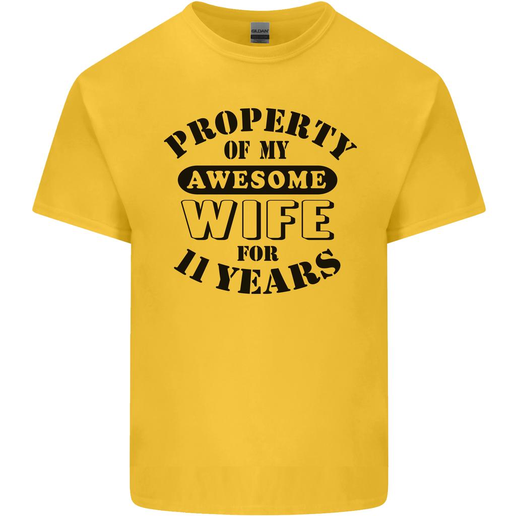 11th Wedding Anniversary 11 Year Funny Wife Unisexs Light Cotton TShirt