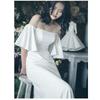 Mermaid Wedding Slim Fit Perfect for Overseas Photoshoots [88flix] Dress, Dress, White, Pre-wedding Dress, Dress, Weddings, Pre-wedding (Size L)