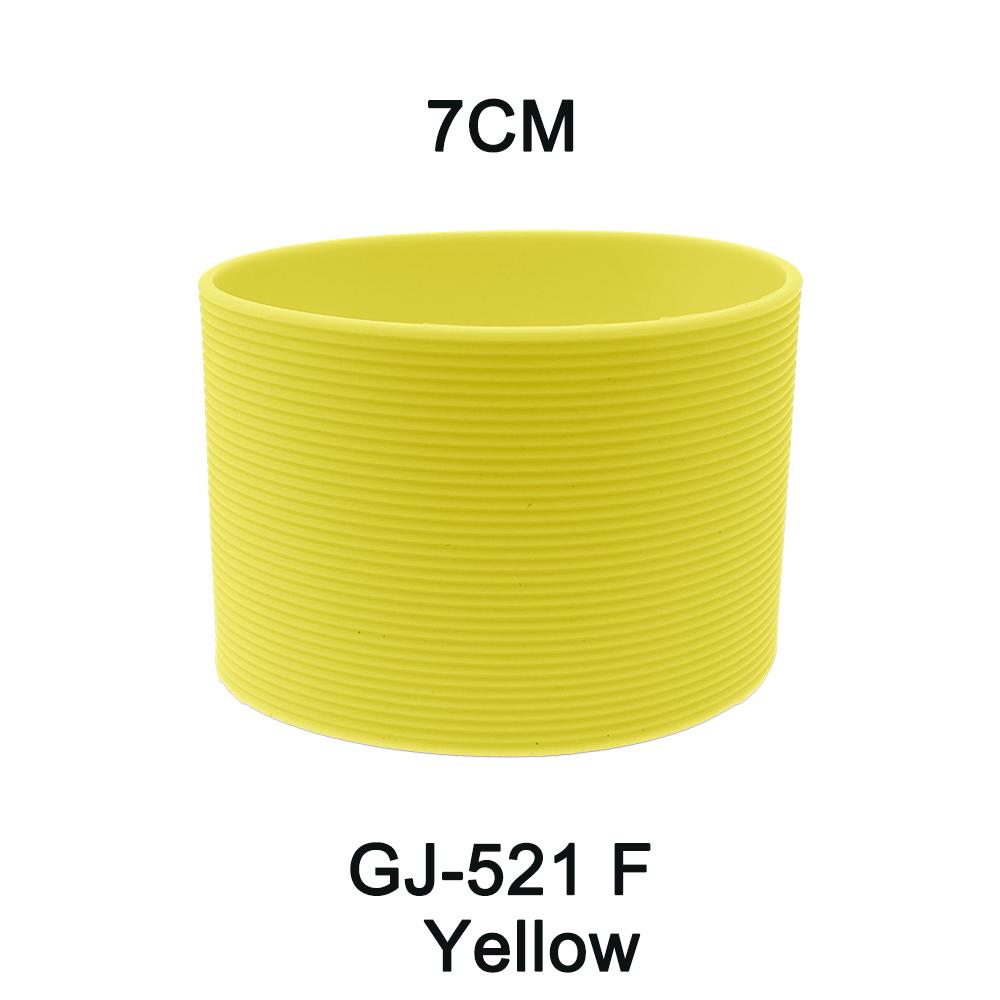 1Pc 27G 7cm 16 Colour Soft Silicone Heat Insulated Cup Sleeve Antiskid Grain Stripes Non-slip Wraps Glass Odorless Anti Slip
