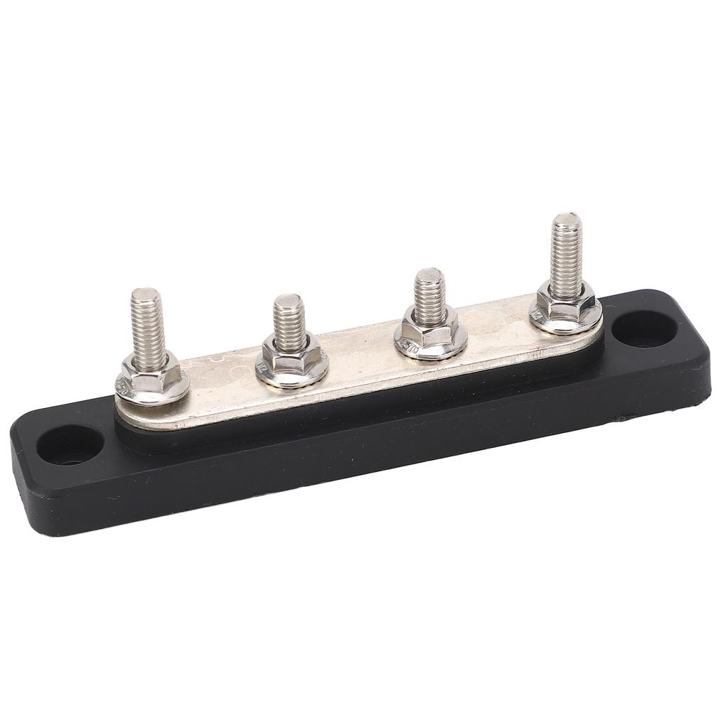 Battery Junction Block with Transparent Shell 4 Post M5 Terminal Power Distribution for Car RV Ships