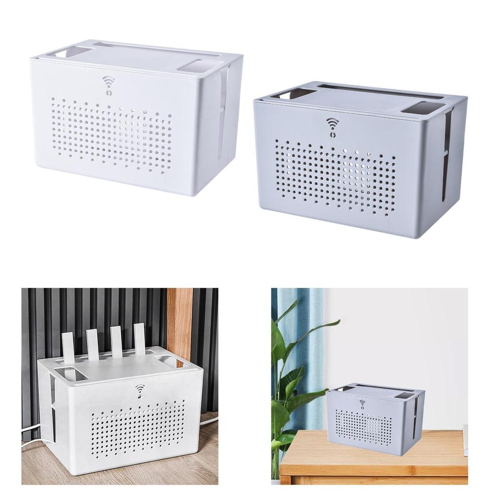 Router Storage Box Router Cover Space Saving Portable Multipurpose Wire Storage Organization Desktop Organizer for Home