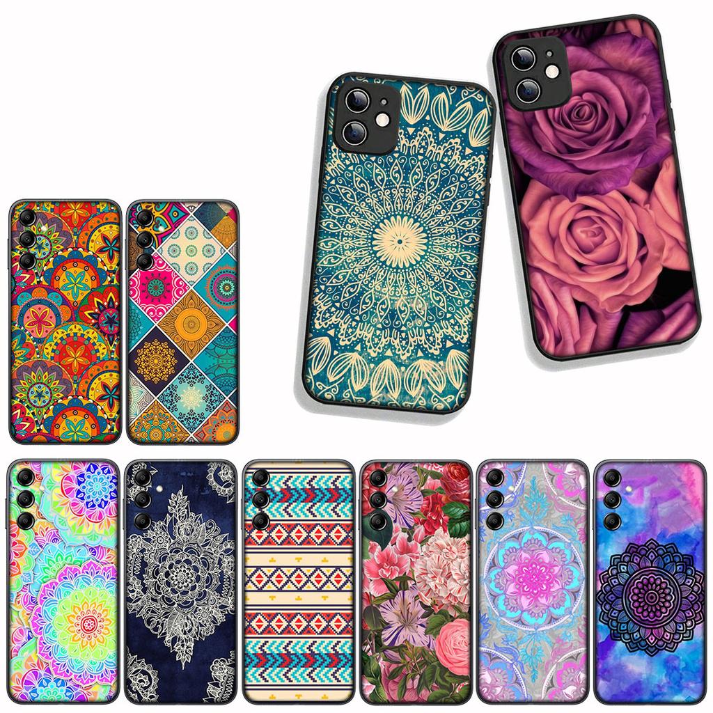 For Xiaomi Redmi 15C 15 A4 A5 9A 9T 10A 10C 9C NFC Note 11 9 8 10 Pro 8T Phone Cover Case Floral Paisley Mandala Flower Texture