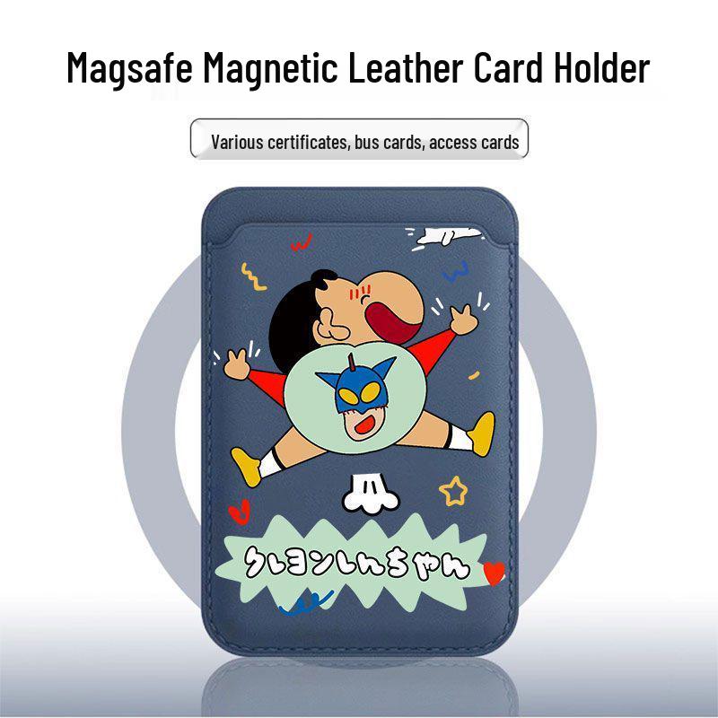 MAGsafe Magnetic Leather Card Holder Phone Case for Apple