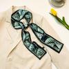 1116 Spring and Summer New Silk Scarf Women's Fashion Simulation Silk Thin Narrow Ribbon Scarf Versatile Printed Hair Band Tying Scarf