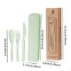 Travel Utensils Set Reusable Flatware Tableware for Hotel Outdoor Restaurant Beige