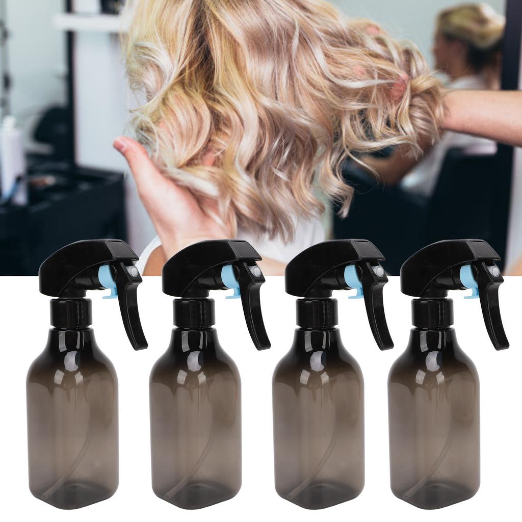4pcs Hair Spray Bottle Empty Plastic Adjustable Strength Fine Mist Hairdressing Spray Bottle for Barber Salons