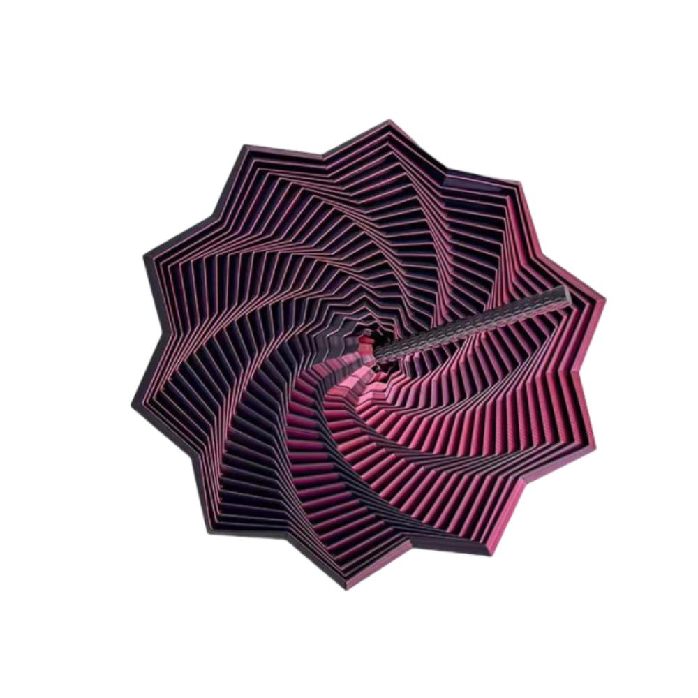 Visual Illusion Fractal Fidget Star Model 3D Printing Whirling Spiral Ornaments  Office/School