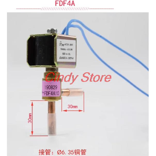 1 PIÈCE Vanne Solénoïde 2 Voies Angle Droit FDF-2A/FDF-6A/FDF-8A /FDF-11A Normalement Fermée Pour Climatisation Machine à Glace Dégivrage