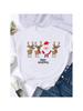 Graphic Tee New Year T-Shirts Merry Christmas Wounisex Holiday Shirt Snowman Funny Lovely Clothing Fashion Female Print T Top