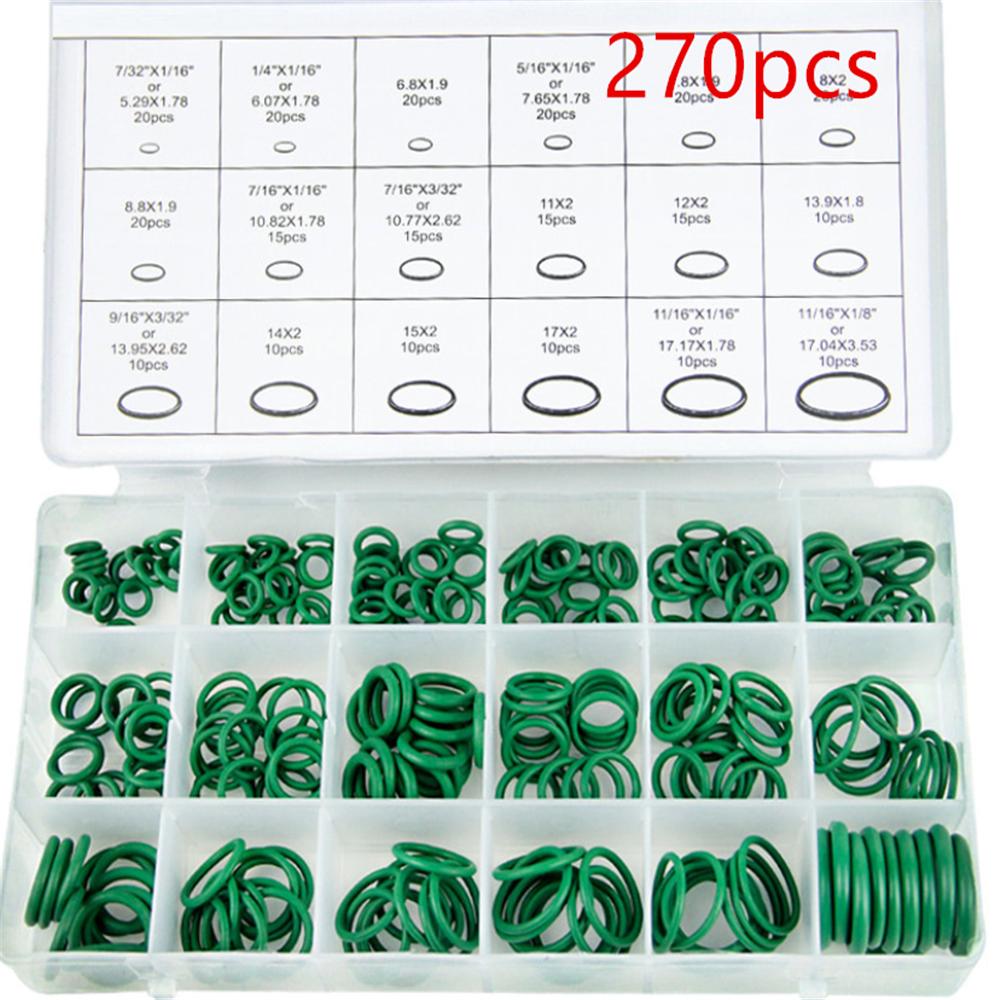 270Pcs 18Sizes Car Air Conditioning O Rings for Toyota Corolla RAV4 Yaris Honda Civic CRV Nissan X-trail Tiida