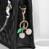 Sparkling 3D Cherry Charm Keychain Accessory Fashionable Fruit Shape Key Rings Portable Bag Decoration for Women