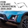 2 st Krom Frontdimljus Ögonbrynsskyddslister För Subaru XV Crosstrek 2018-