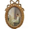 Vintage Oval Picture Frame with Bowknot Photo Frame for Wall Hanging Or Tabletop Ideal for Home Decoration And Wedding Displays