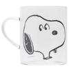 Marimocraft Snoopy Clear Mug, Heat-Resistant Glass, 330ml, Microwave-Safe, SPV-416,