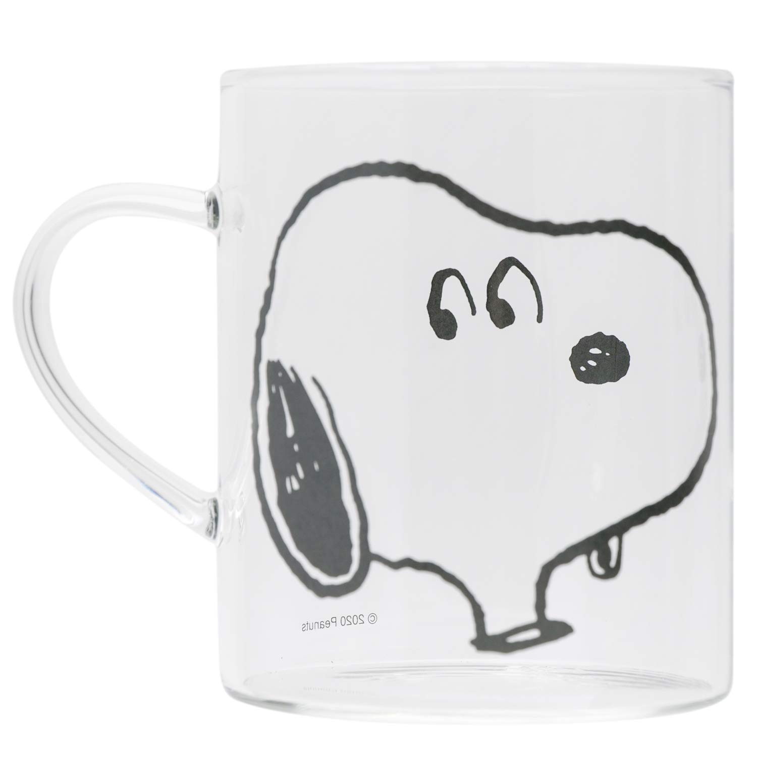 

Marimocraft Snoopy Clear Mug, Heat-Resistant Glass, 330ml, Microwave-Safe, SPV-416,
