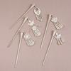 Ethnic Style Hairpin Geometric Hollow Fringed Hairpin, Guochao Water Drop-shaped Dripping Oil Hairpin Hanfu Disc Hair Accessories Women