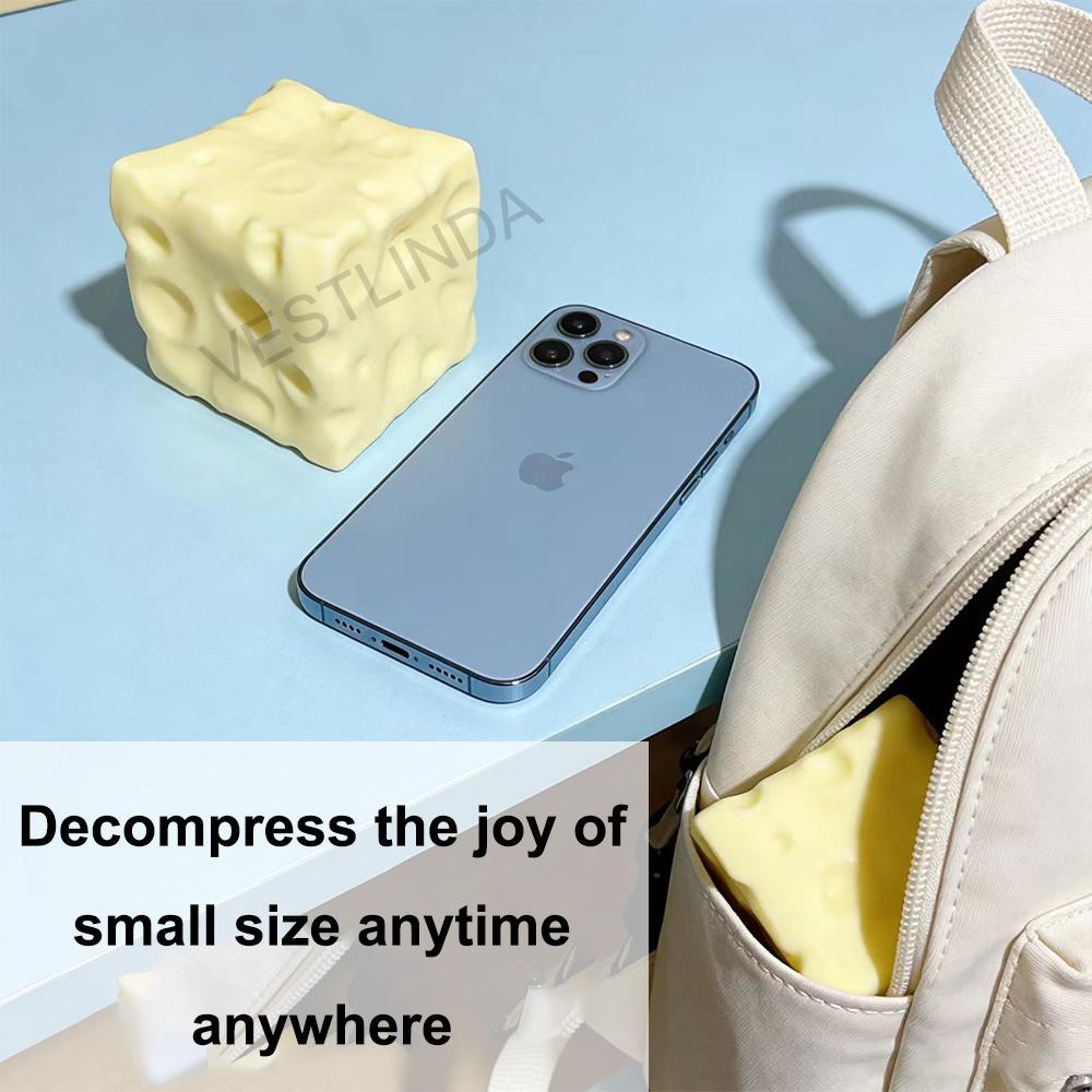 1/2PCS Cheese-like Decompression Ball Shaping Squeezing Toy ASMR Sensory Compression Ball Strong Ductility Release Pressure Gfts