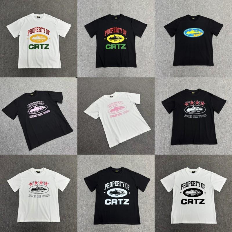 Unisex Streetwear Oversized Cotton Tee With Geometric Print Loose Fit Short Sleeve T-Shirt Men Women