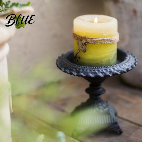 Carved Lace Basin Candle Stand Heavy Duty Cast Iron Holder Retro Candlestick Holders Handcrafted Rustic Tabletop Decor Metal Pillar for Dinner Home