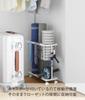 Yamazaki Tower Fitness Equipment Storage Rack with Casters, White, Approx. W50.3 x D18.5 x H45.5cm (including casters), Model 1989