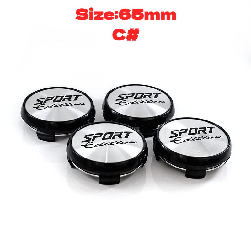 4Pcs 60mm/65mm SPORT Edition Logo Car Wheel Center Hub Caps Cover Decoration Accessories