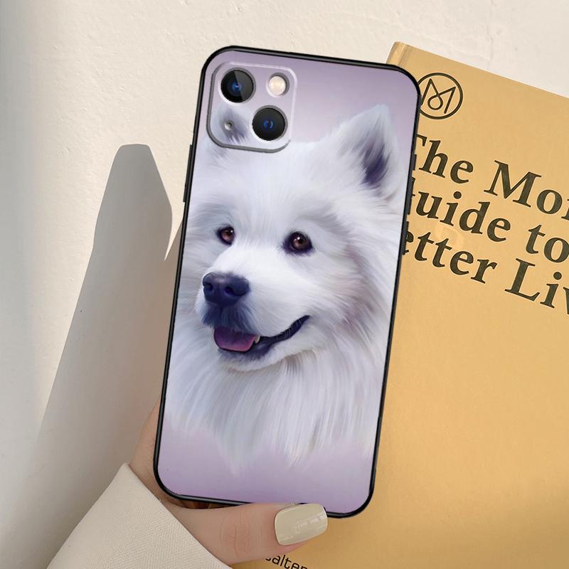 Japanese Spitz Dog Case For iPhone 16 15 14 Pro Max Plus 13 14 15 Pro Max 11 12 Mini Cover Coque