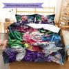Clown Couple Pattern Bedding Quilt Set Quilt Cover Pillowcase Home Decoration Gift (1 * Duvet Cover + 2 * Pillowcase, Without Core)