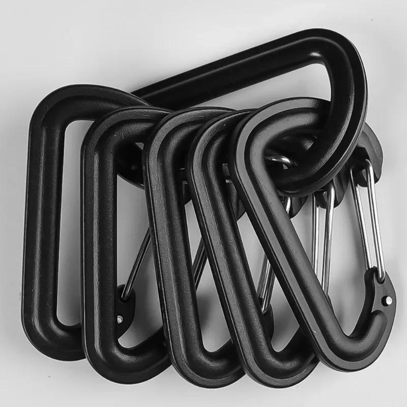 D-förmiger Kunststoff-Karabiner, D-Ring, Schlüsselanhänger, Federschnalle, Haken, Rucksackhaken, Schlüsselanhänger, Wasserflaschenschnalle, Outdoor-Camping-Teile