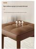 Solid Wood Stackable Stool: Modern Soft-Padded Dining Chair and Dressing Bench