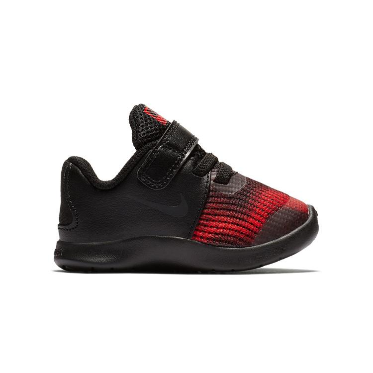 Nike Flex 2018 RN Slip Resistant Cushioning Low Top Running Shoes Black Red Infant And Toddler AH3442-004